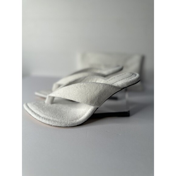 Good American GA077T Size US 9.5 Cinder-f*cking-rella Wedge White Terry Heels - Picture 6 of 10